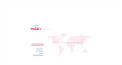 Desktop Screenshot of evian.com