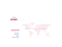 Tablet Screenshot of evian.com